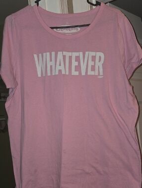 Whatever Graphic Tee - Pink